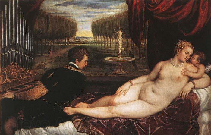 TIZIANO Vecellio Venus with Organist and Cupid France oil painting art